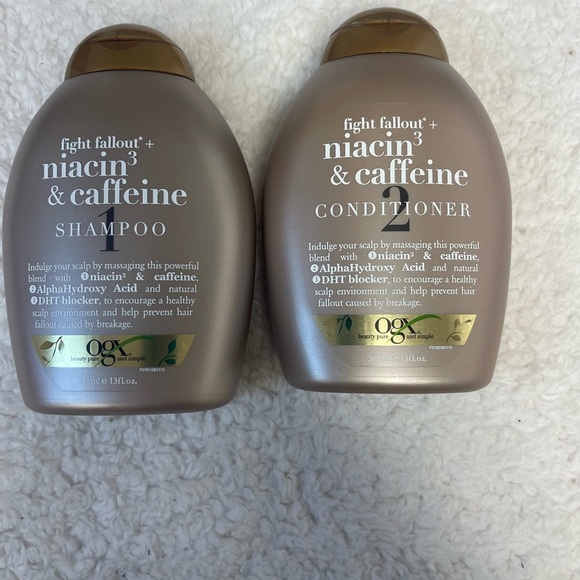 OGX Fight Fallout Niacin & Caffeine Shampoo & Conditioner 13 oz Discontinued NEW - Picture 3 of 5